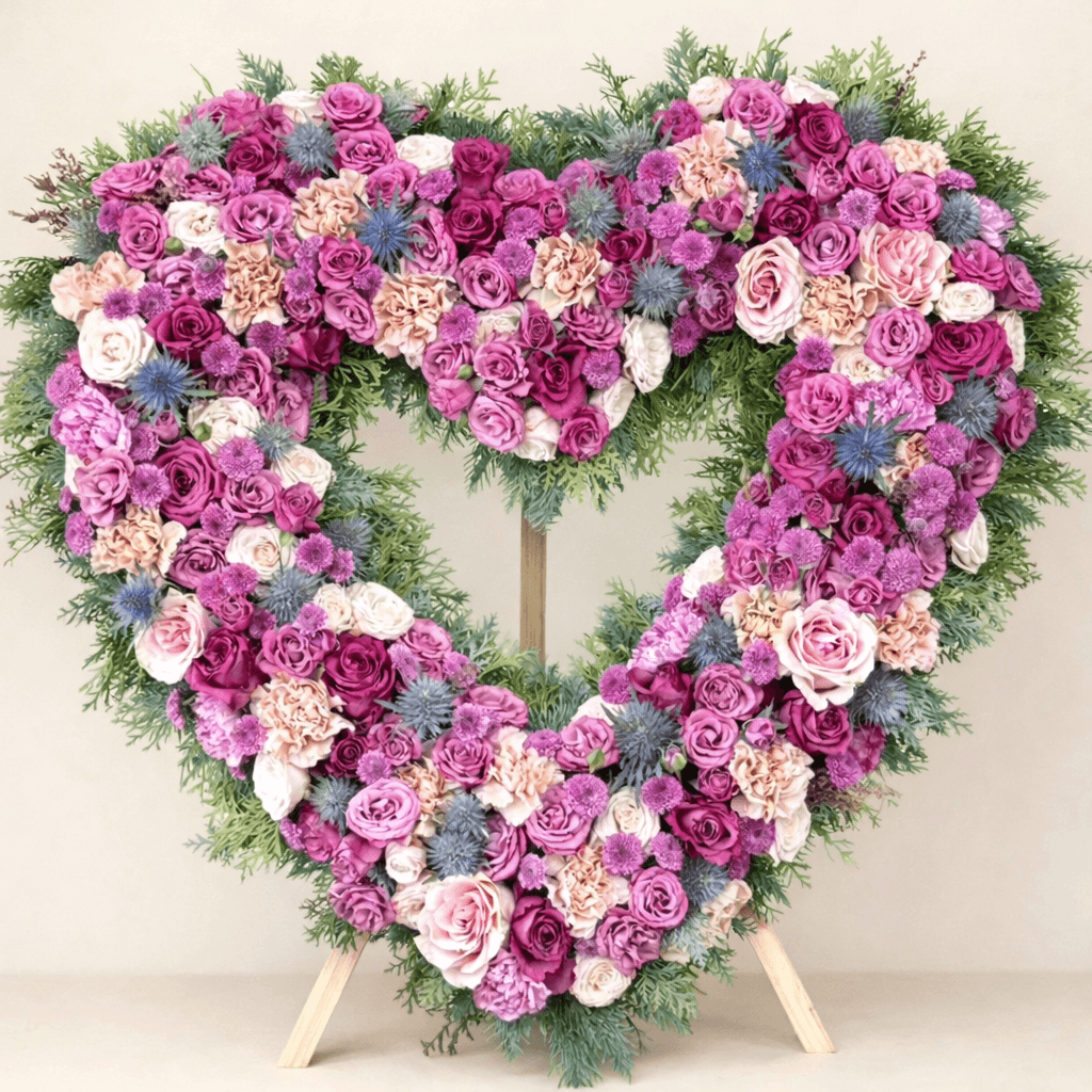 Pastelowe serce – kwiaty na pogrzeb Trzcianka, Floragrafik